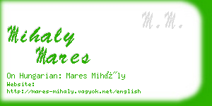 mihaly mares business card